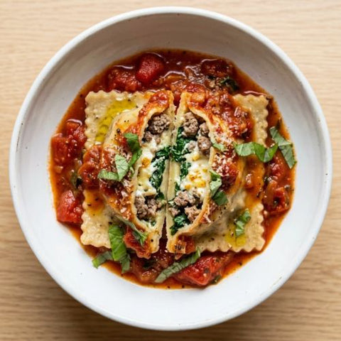 3 CHEESE BEEF RAVIOLO