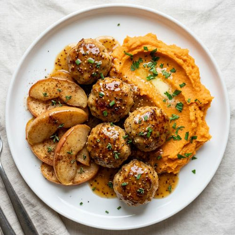 Apple Dijon Chicken Meatballs