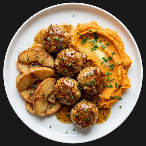 Apple Dijon Chicken Meatballs
