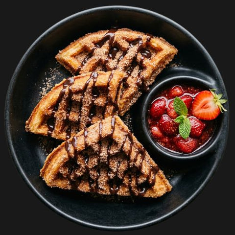 Chocolate Churro Waffles