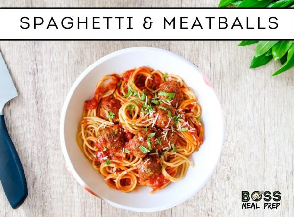 spaghetti and meatballs boss meal prep
