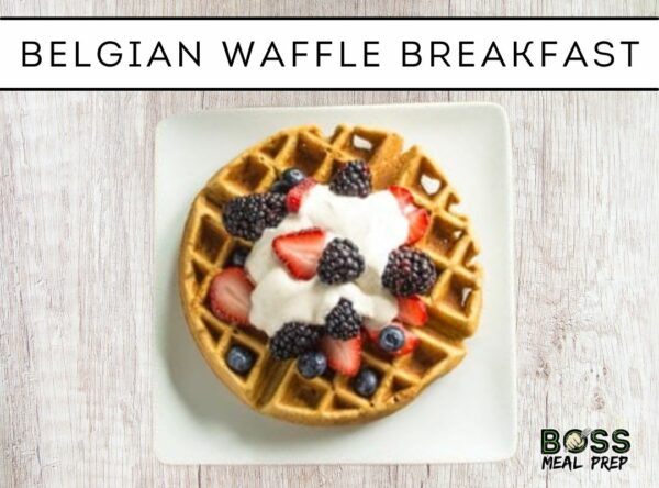 belgian waffle breakfast