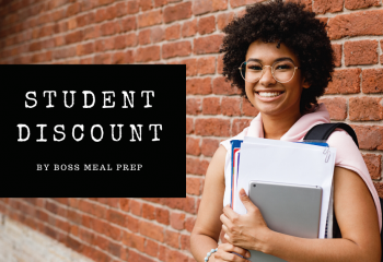 student discount by boss meal prep for healthy meals