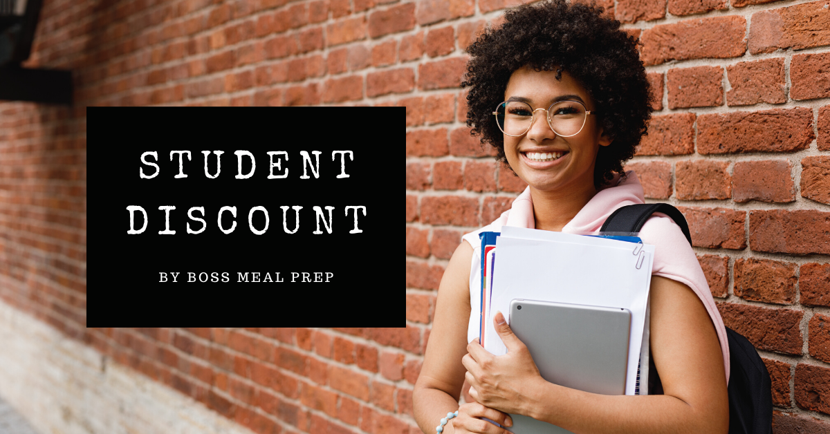 student discount by boss meal prep for healthy meals