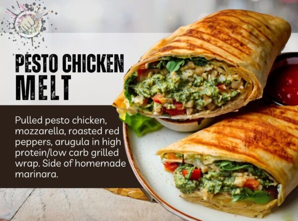 pesto chicken melt