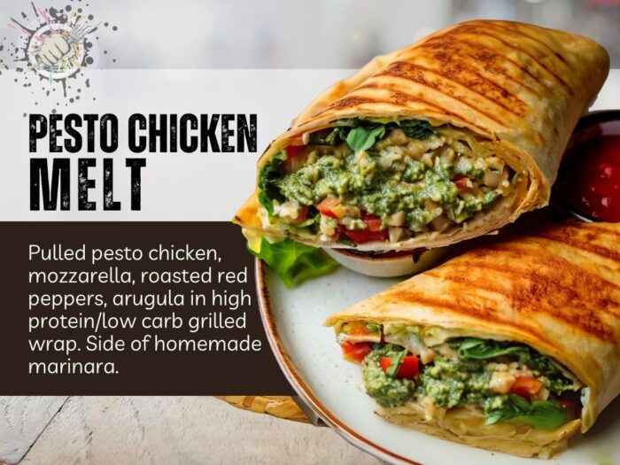 pesto chicken melt