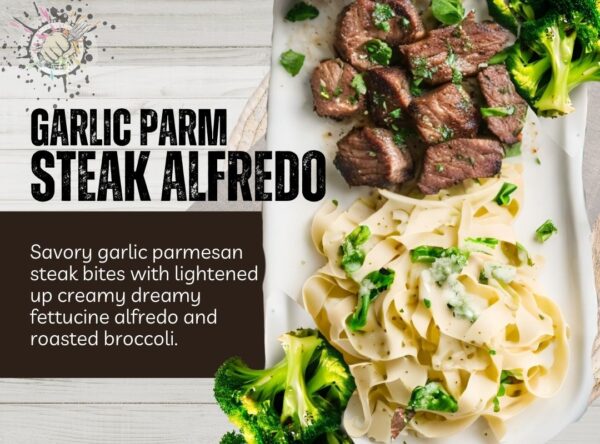 garlic parmesan steak alfredo