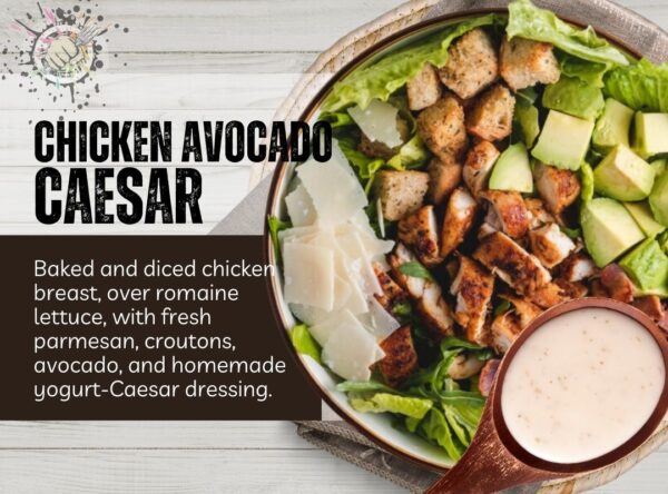 chicken avocado caesar salad