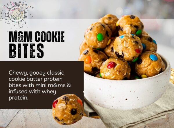 m&m cookie bites