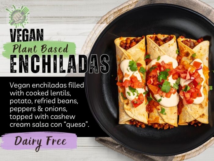 smothered vegan enchiladas