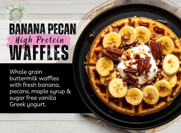 banana pecan waffles