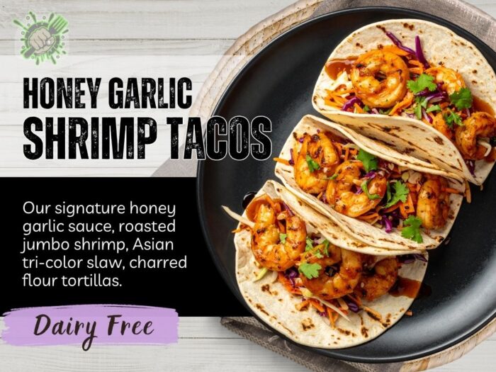 honey garlic shrimp tacos