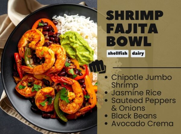 shrimp fajita bowl