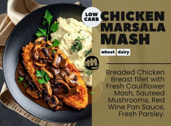 chicken marsala mash low carb