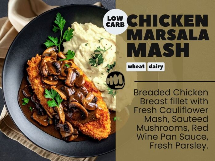 chicken marsala mash low carb