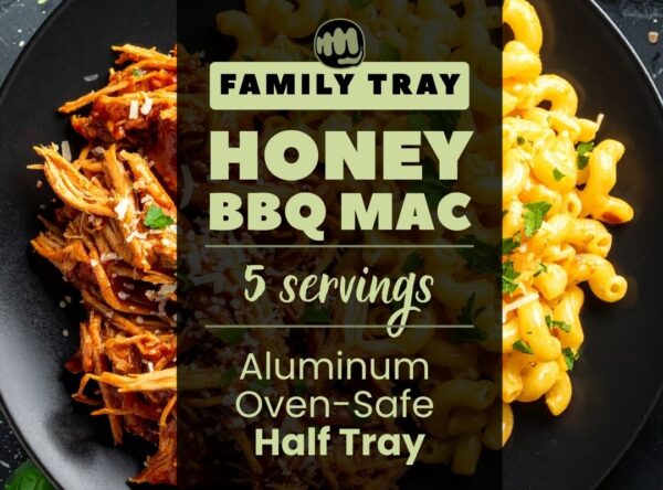 honey bbq mac and cheese family tray